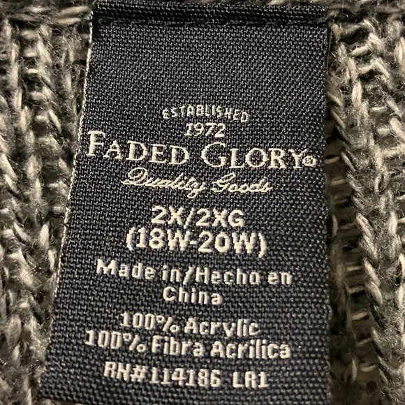 Faded Glory Heather Gray Women's Cardigan - Picture 2 of 9